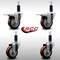 Service Caster 3.5'' SS Maroon Poly Swivel 1-1/8'' Expanding Stem Caster Set 2 Total Lock Brakes, 4PK SCC-SSEXTTL20S3514-PPUB-MRN-2S2118 - alternate 5